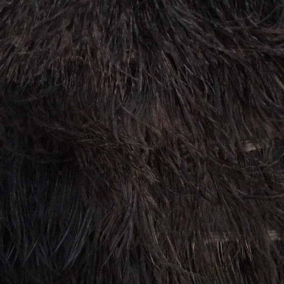 Aqua feather bottomed strapless dress - Picture 2 of 4